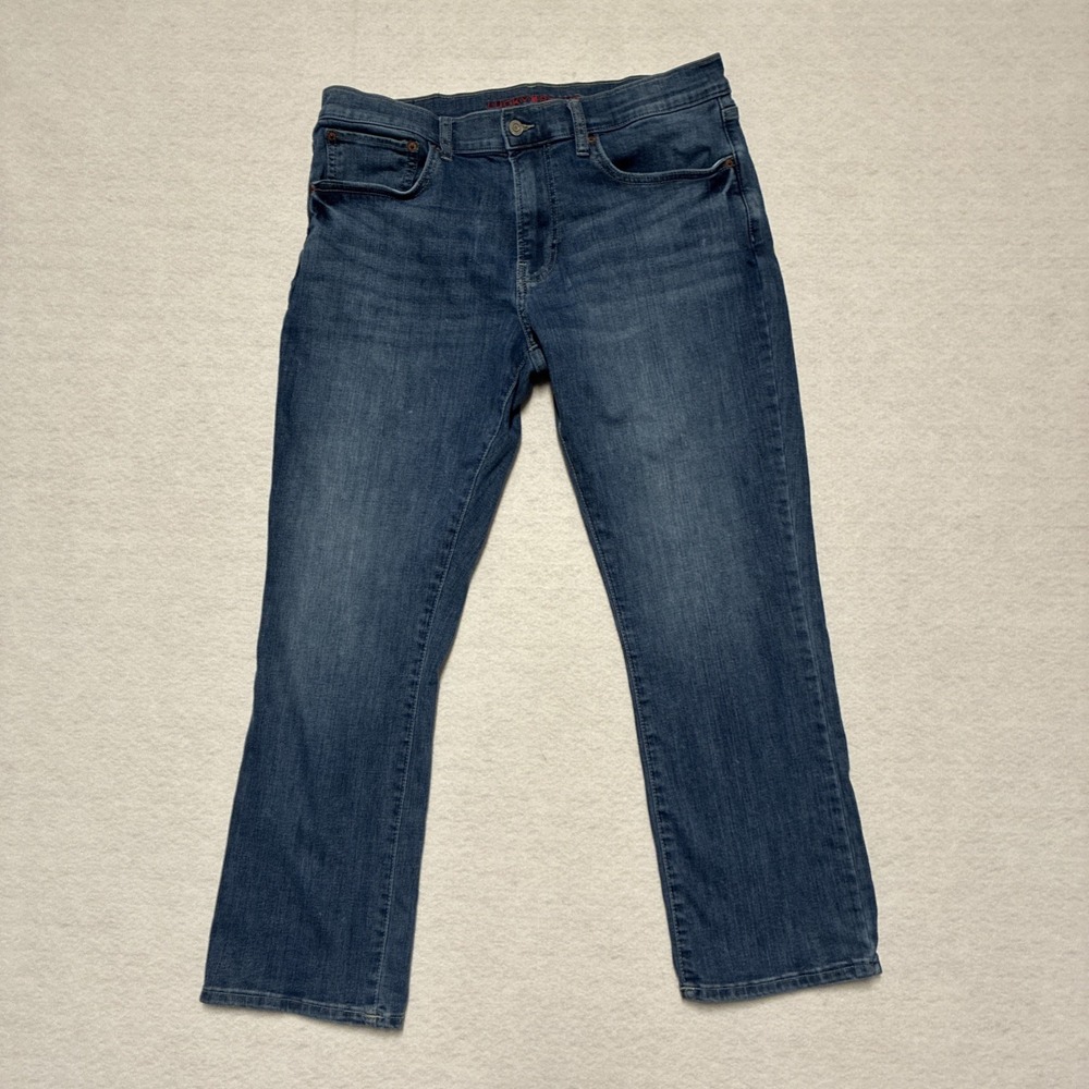 Lucky Brand‎ 223 Straight Jeans Mens 32x29 Blue Medium Wash Stretch Denim Pants